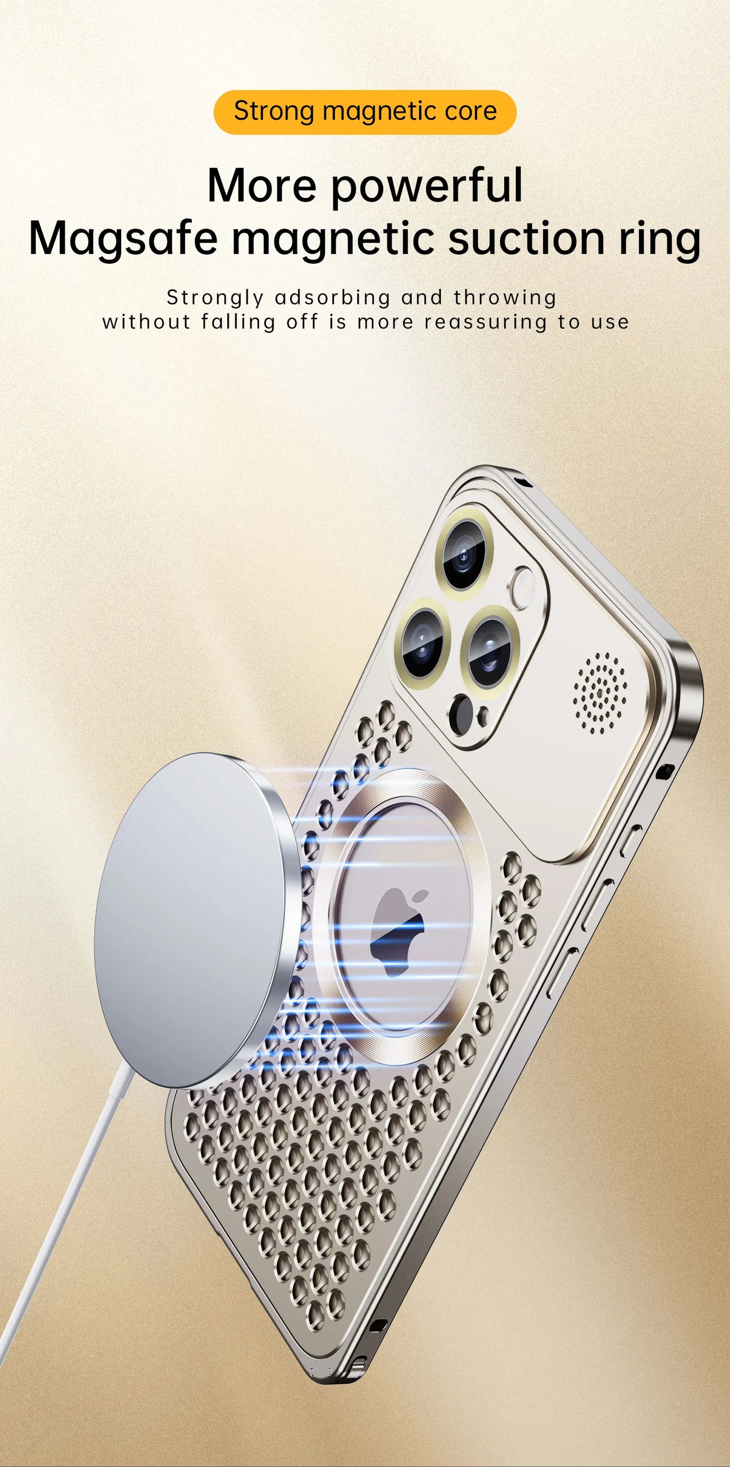 Heat Dissipation Aluminum Case For iPhone 13 12 14 15 Pro Max Plus Anti Drop