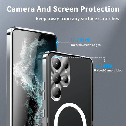 Aluminium Frame Case for Galaxy s24 s23 s22 s21 s20 Ultra FE Plus MagSage Magnetic