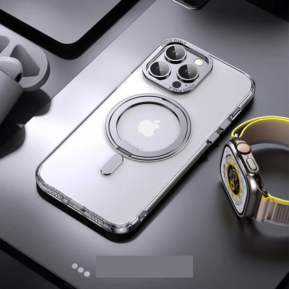 ShockProof + Magnetic Kickstand Case For iphone 17 16 15 14 13 12 11 Pro Max Plus 360° Rotation Ring Holder