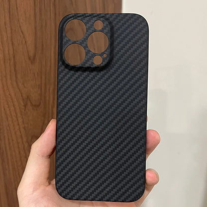 Aramid Carbon Fiber Case For iphone 11 12 13 14 15 16 Pro Max Plus Mini ShockProof