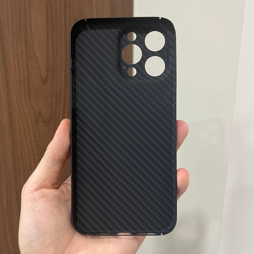 Aramid Carbon Fiber Case For iphone 11 12 13 14 15 16 Pro Max Plus Mini ShockProof