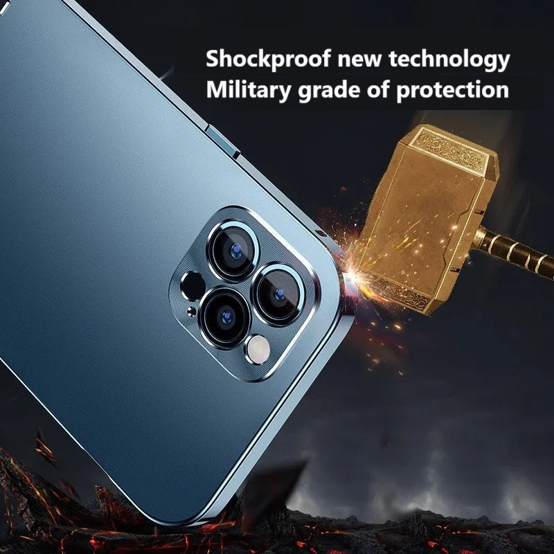 ShockProof Case for iPhone 12 13 14 15 16 Pro Max With Metal Frame