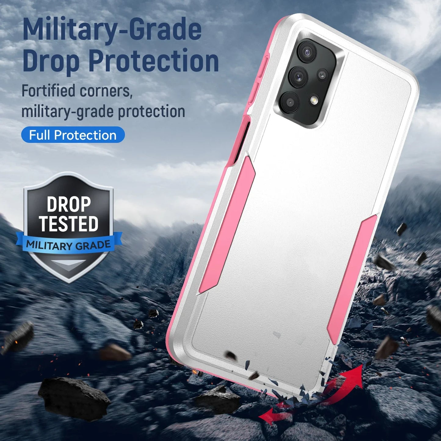 Hard Protective Case for Galaxy A14 A15 A16 A35 A52s A53 A54 A55 A73 5G Samsung Defender