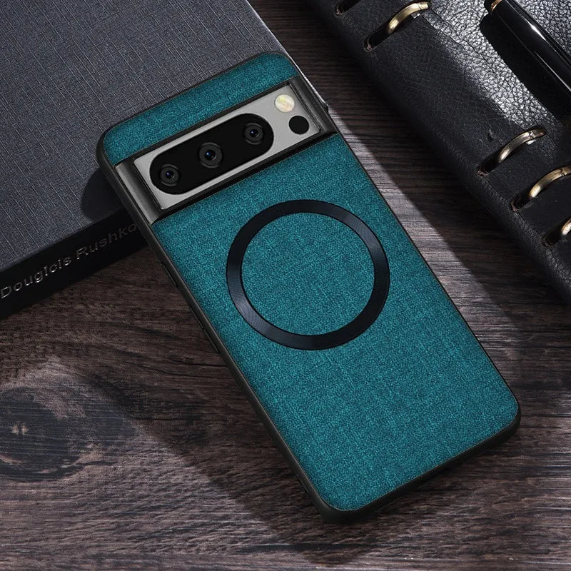 Ctech Classic Fabric Case for Google Pixel 9 8 7 6 Pro XL 7A 8A 6A MagSafe ShockProof
