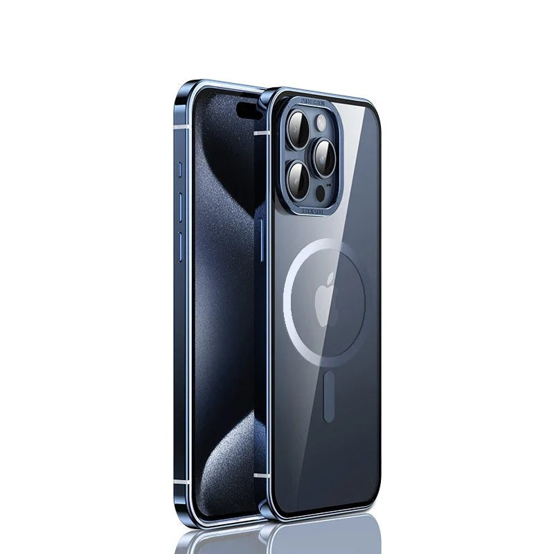 Steel + Alloy Case for iPhone 15 16 Pro max Plus MagSafe Fall Protection