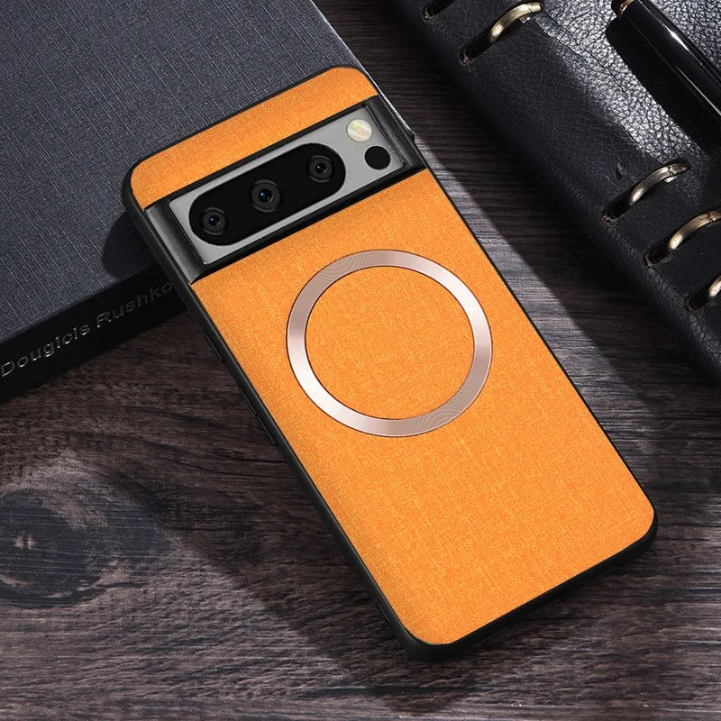 Ctech Classic Fabric Case for Google Pixel 9 8 7 6 Pro XL 7A 8A 6A MagSafe ShockProof