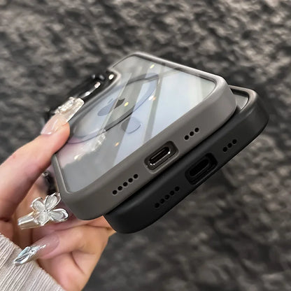 Case with Stand + Glass Len For iPhone 11 to 15 Pro Max Plus ShockProof Magsafe