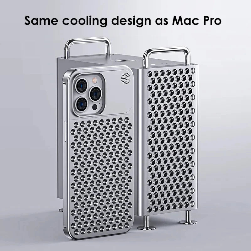 Heat Dissipation Metal Case For iPhone 12 13 14 15 16 Pro Max Plus Aromatherapy Cooling