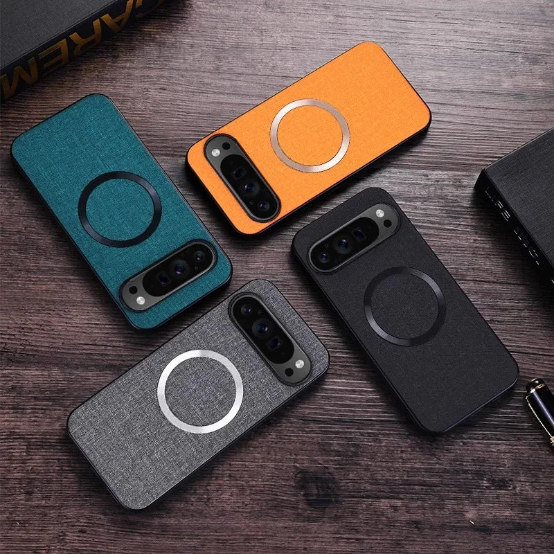 Ctech Classic Fabric Case for Google Pixel 9 8 7 6 Pro XL 7A 8A 6A MagSafe ShockProof