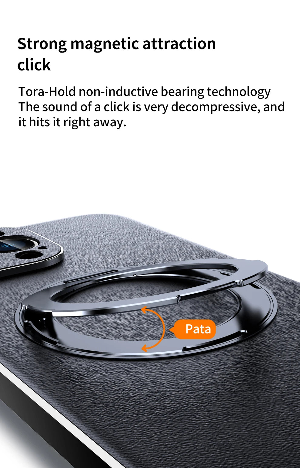 Genuine Leather Case for iPhone 12 13 14 15 16 Pro Max Plus with Kickstand Alloy