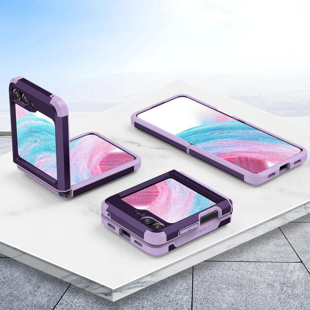 Armor Shockproof Case For Samsung Z Flip 5 4 3 Galaxy Heavy Duty Back Cover