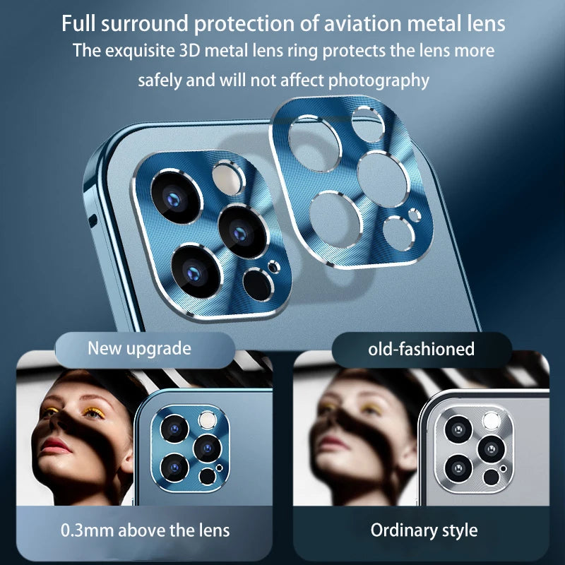 ShockProof Case for iPhone 12 13 14 15 16 Pro Max With Metal Frame