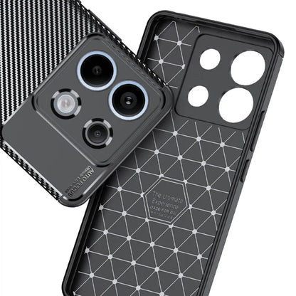C&T Carbon Fiber Silicone Case For Poco X6 Pro 5G and Redmi Note 13 Pro 5G Shock Proof