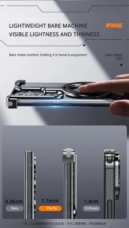 Frameless Aluminum Case for Galaxy S23 S24 Ultra Plus Shockproof Samgung MagSafe