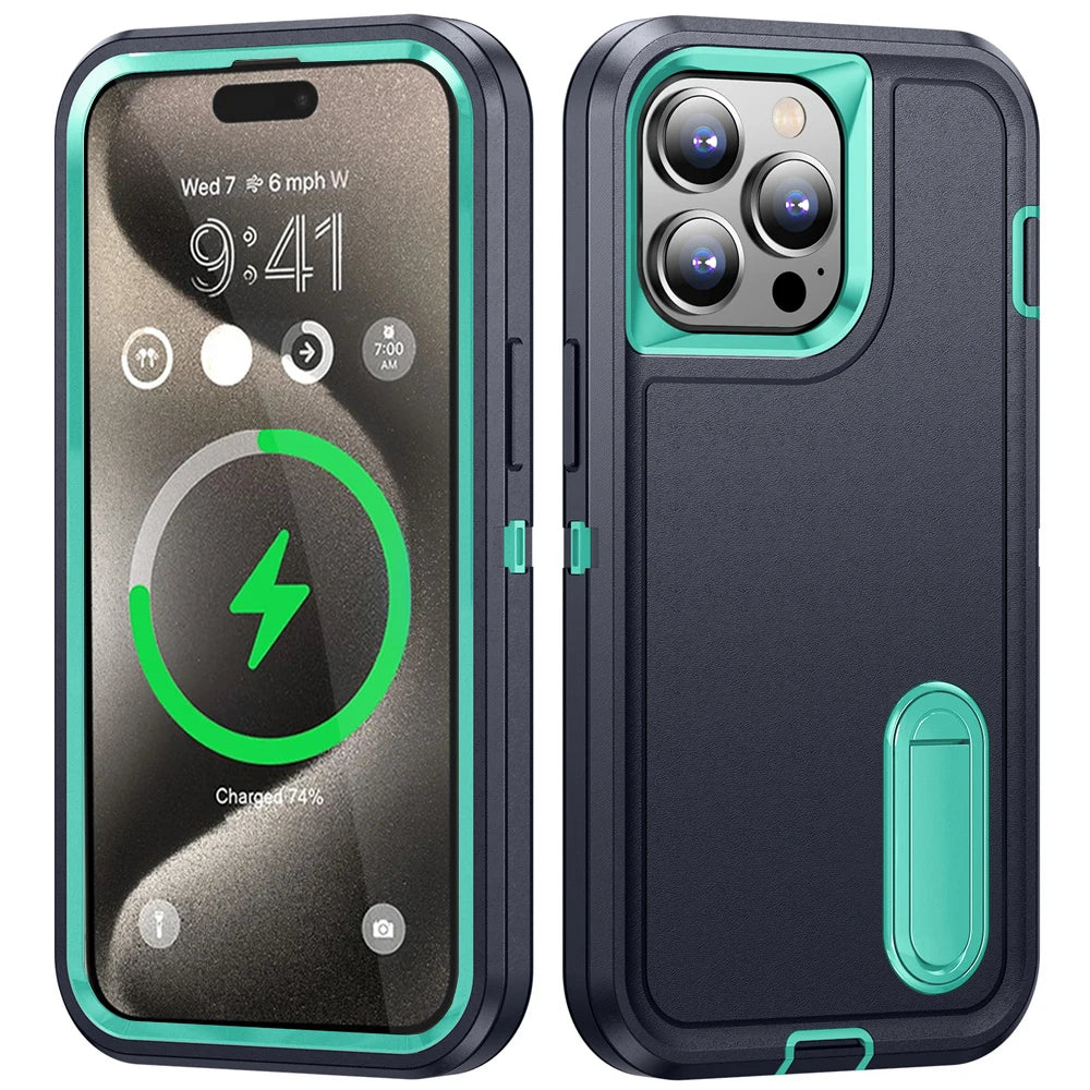 Defender Case with kickstand For iPhone 11 12 13 14 Plus Pro Max Heavy Armor MagSafe