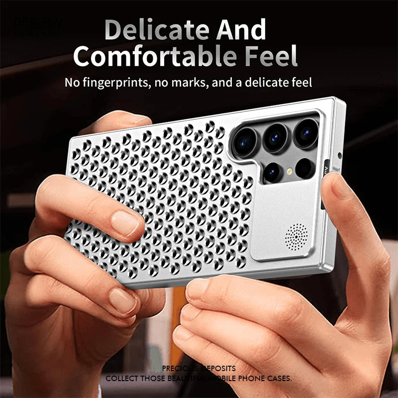 Heat Dissipation Aluminum Case For Galaxy s22 s23 s24 Ultra Plus Samsung Shockproof