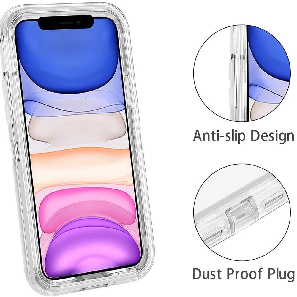 Defender Shockproof Case for iPhone 6 to 16 Pro Max Military Level Protection 360º, MagSafe