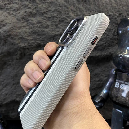 Carbon Fiber like Case for iPhone 13 14 15 16 Pro Max ShockProof MagSafe