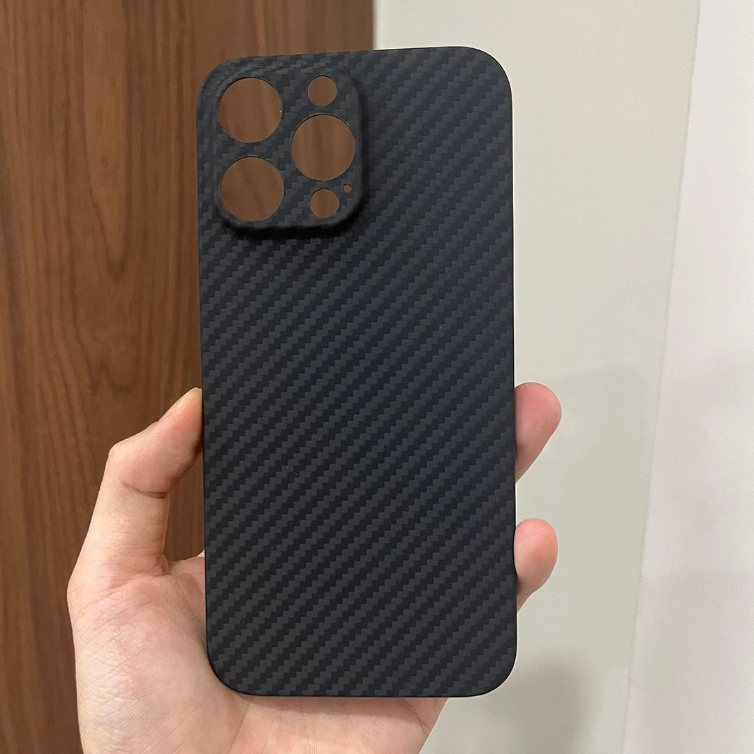Aramid Carbon Fiber Case For iphone 11 12 13 14 15 16 Pro Max Plus Mini ShockProof
