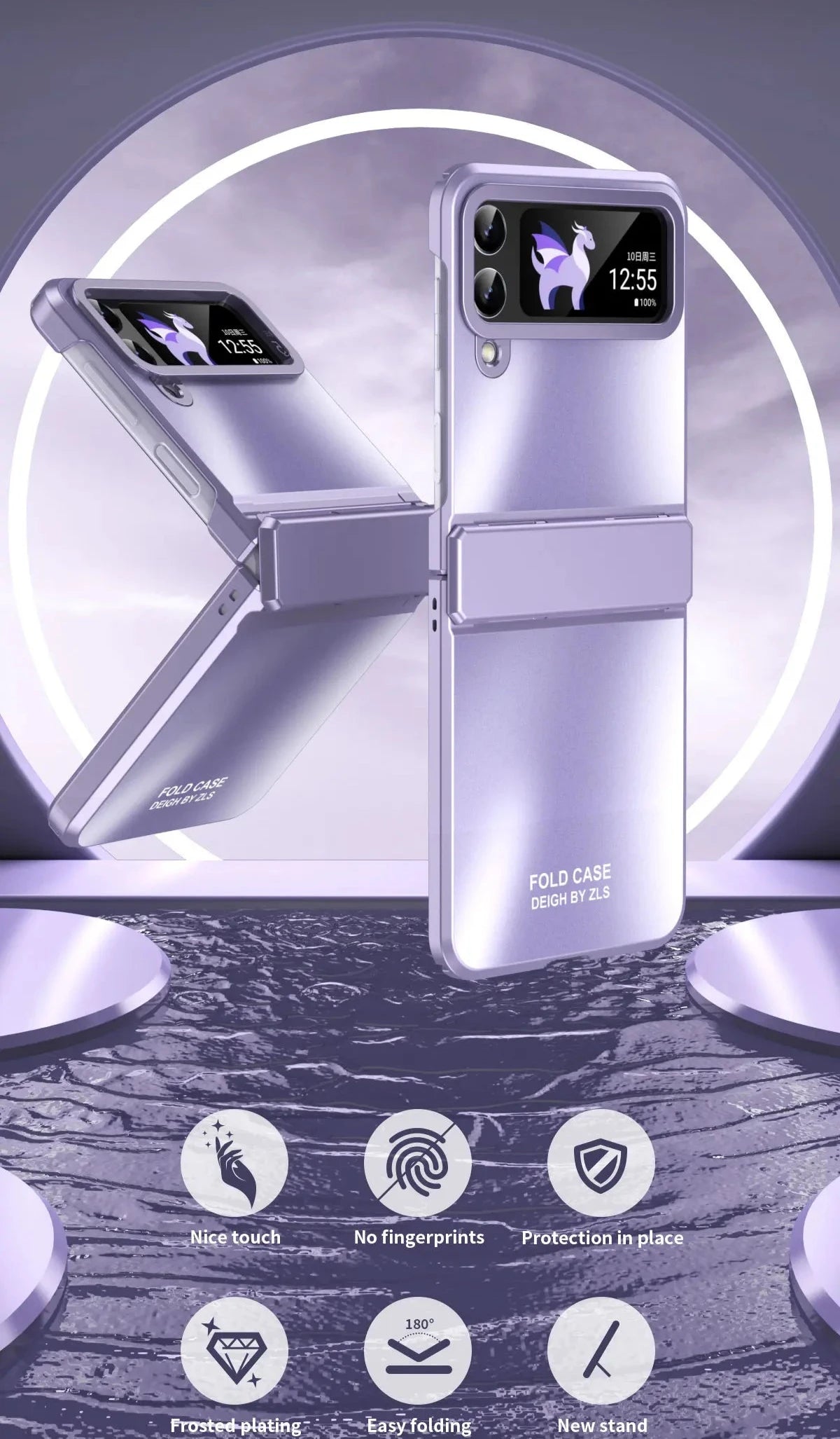 Luxury Electroplated Case ForGalaxy Z Flip 6 5 4 3 5G Samsung ShockProof