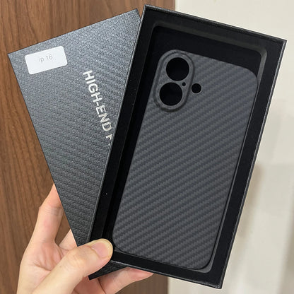 Aramid Carbon Fiber Case For iphone 11 12 13 14 15 16 Pro Max Plus Mini ShockProof