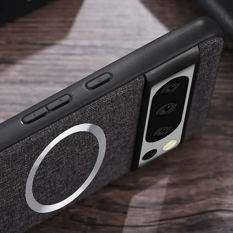 Ctech Classic Fabric Case for Google Pixel 9 8 7 6 Pro XL 7A 8A 6A MagSafe ShockProof