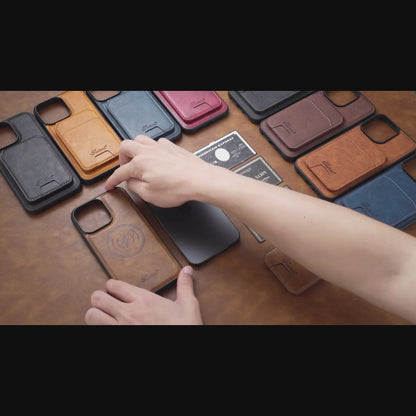 Leather With Wallet + Stand Case For iPhone 12 13 14 15 16 Plus Pro Max